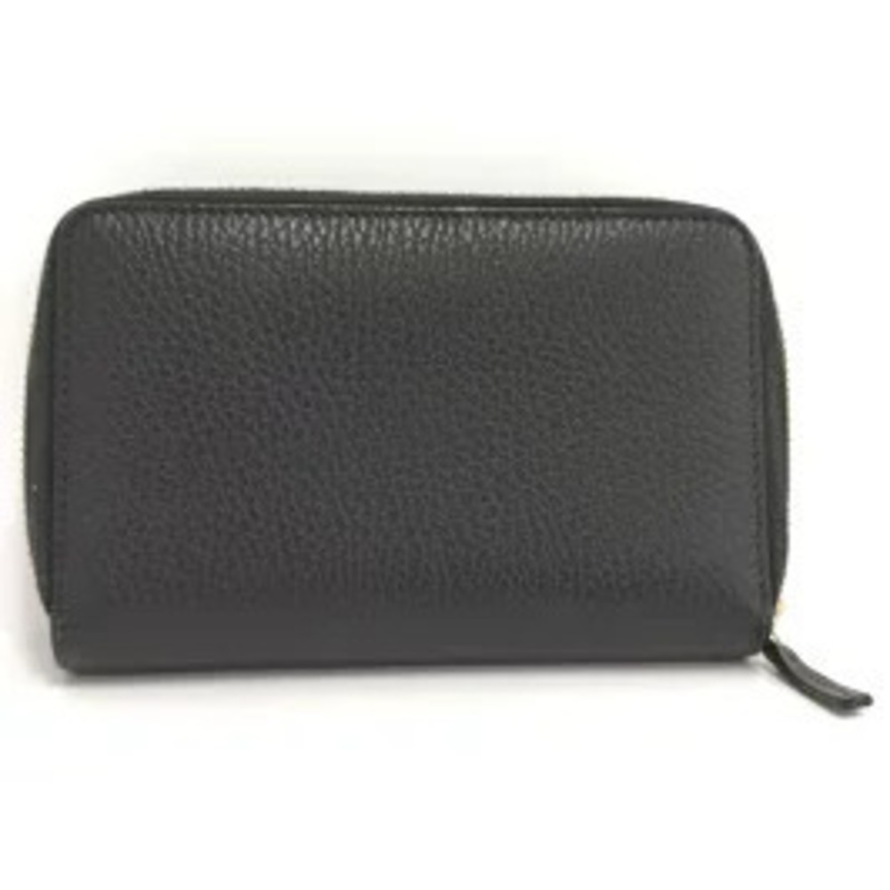 GUCCI Interlocking GG Round Zipper Long Wallet Leather Black - Picture 3 of 8